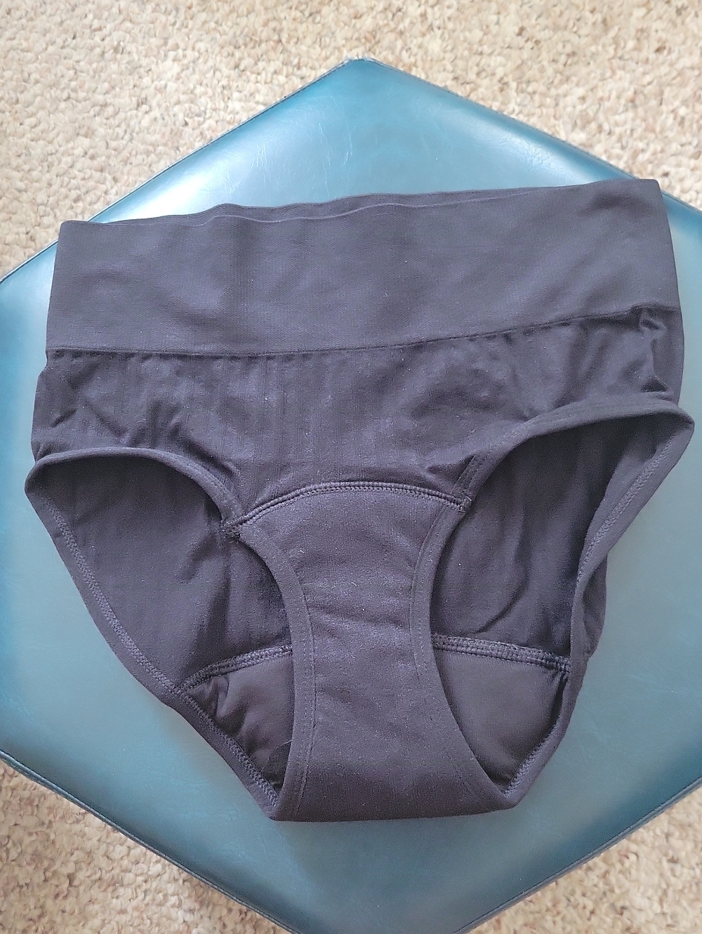 High-Waist Cotton Brief Panty - Black